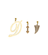 Letter D With Ivory Earrings